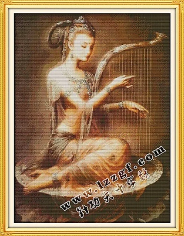 Набор для рукоделия вышивки крестом сделай сам Lotus Sound of Dunhuang Goddess Знаменитая