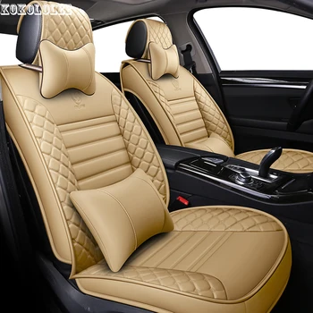 

[kokololee] pu leather car seat covers for skoda yeti opel insignia renault logan peugeot 407 volvo lada audi auto accessories