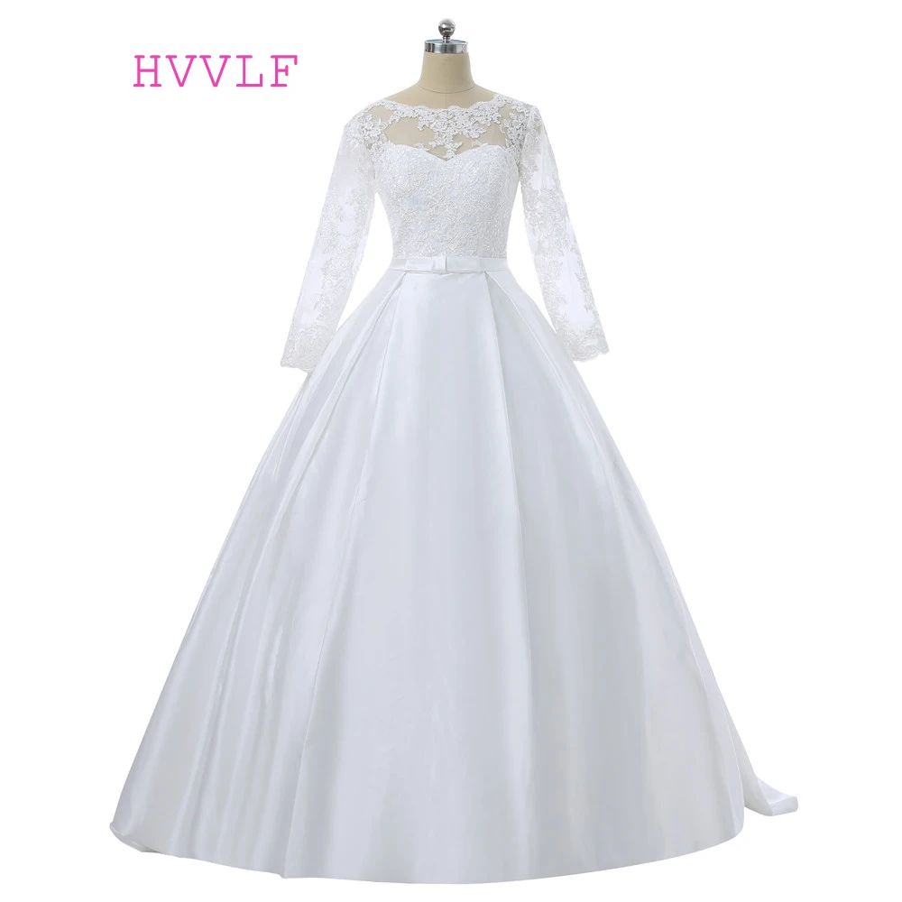 Мусульманское свадебное платье Vestido De Noiva бальное с длинным рукавом кружевное Boho
