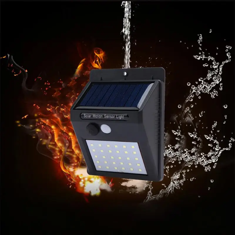 

30LED Solar Power PIR Motion Sensor Wall Lights Outdoor Powered Waterproof Lamp Garden Security Night Pathway Street Corridor