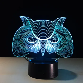 

OWL Table Lamp 7 Colors Changing Desk Lamp 3d Lamp Novelty Led Night Lights Led Light DropShip