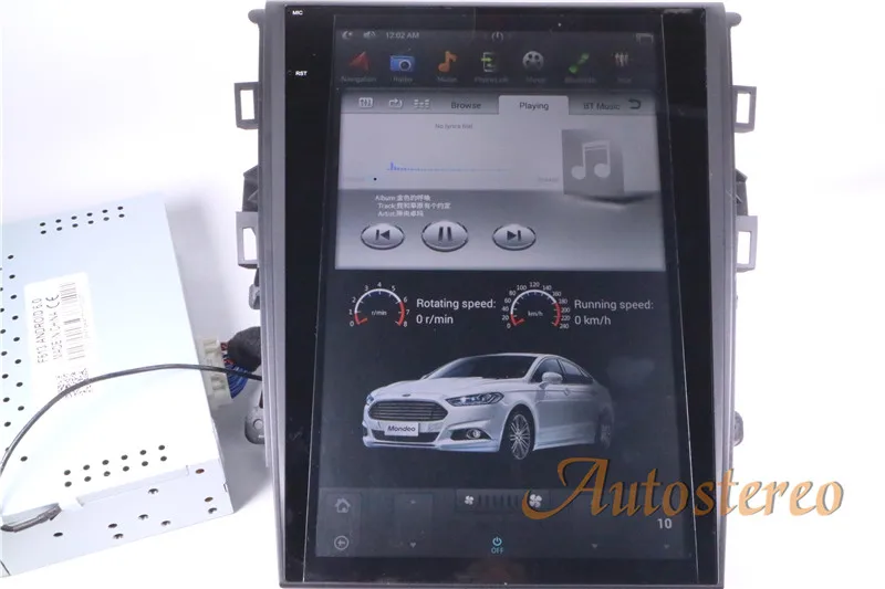 Discount PX6 4GB RAM Tesla style Android 9.0 Car GPS Navigation For Ford Mondeo Fusion MK5 2013+ head unit multimedia radio tape recorder 15