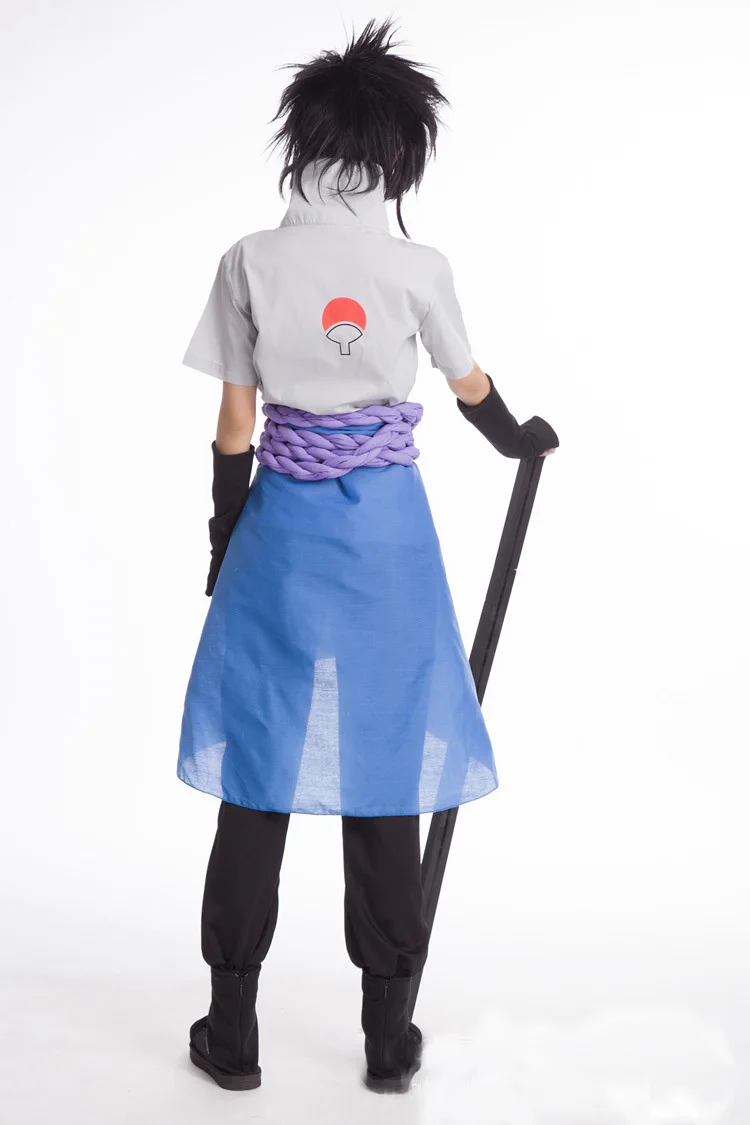 Костюм для косплея Саске Uchiha одежда из аниме Наруто шипудена четырех поколений