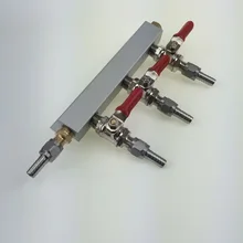 Для домашнего пивоварения 3 Way газовая рампа распределения CO2 сплиттер с 1/" Накидная Гайка Набор