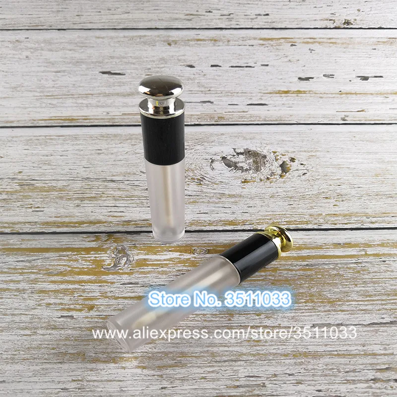 

30pcs 50pcs New Gold Cap Frosted Plastic Cosmetic Lip Gloss Tube Empty Matte Lip Oil Container Silver Liquid Lipstick Bottle