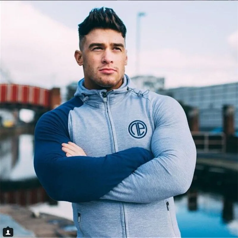 2018 New Fashion Winter Men Set Sporting Suit Hooded Jacket+Pant Sportswear Thick Sweatsuit Set Tracksuit For Men