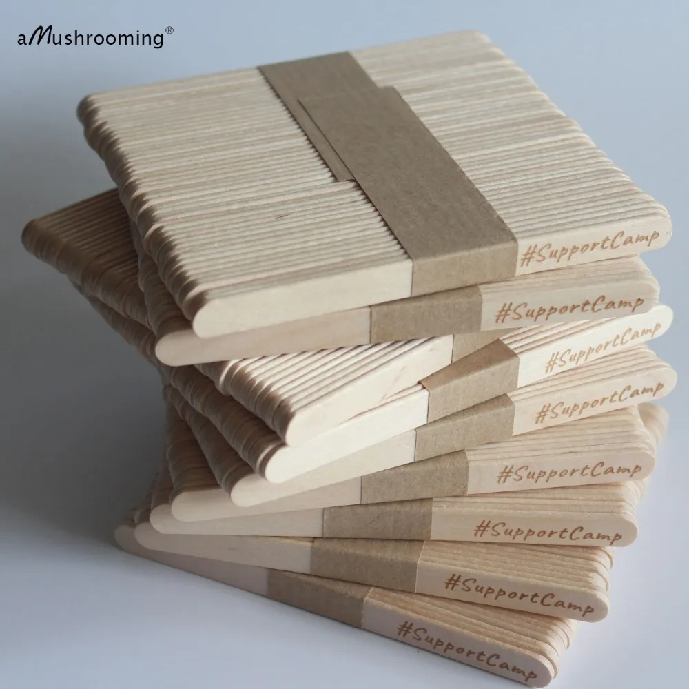 Wholesale 1000 pieces Laser Engraved Popsicle Stick Ice Cream Sticks
