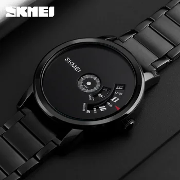 

SKMEI Simple Style Fashion Men Quartz Watch Luxury Creative Steel Band Waterproof Casual Men's Watches Relogio Masculino