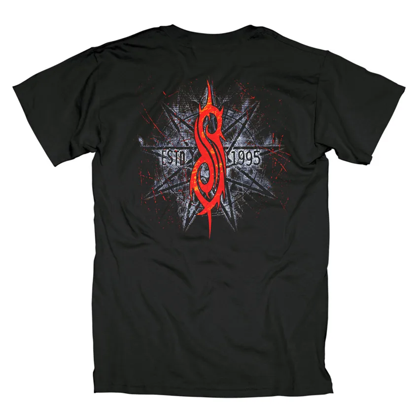 15 видов конструкций тяжелый металл Slipknot Группа camisetas рок бренд мужской одежды рубашка в стиле панк трэш череп козла дьявол Демон уличная tee