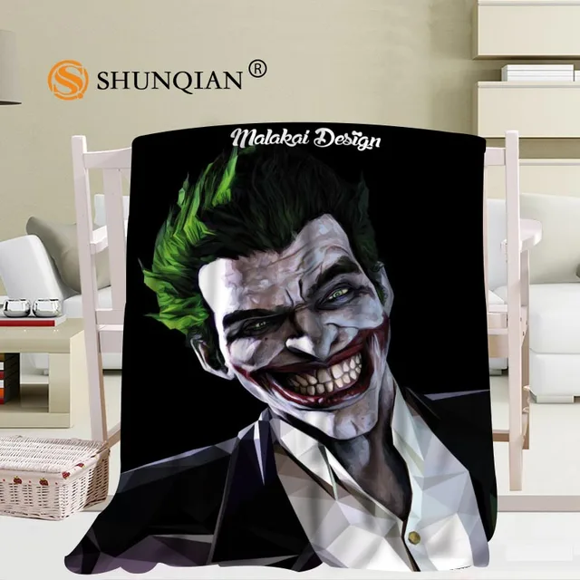 Custom JOKER blanket Flannel Falafel Fabric 56x80inch 50X60inch