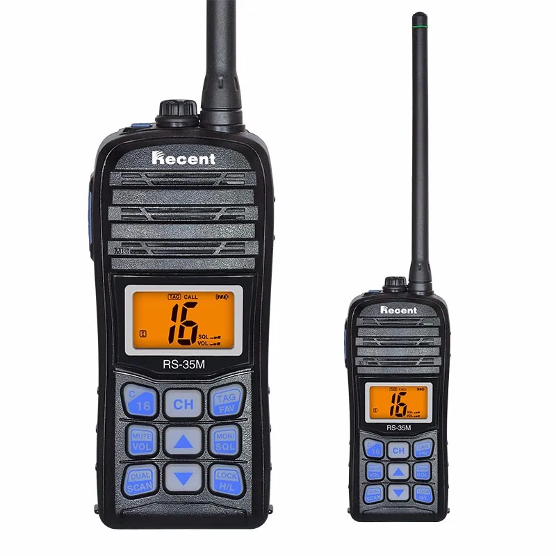 2 шт. морская радиостанция диапазона VHF IP67 влагонепроницаемые Walkie Talkie RS-35M ЖК-дисплей 5 Вт/1 Вт поплавок ручной двухсторонний ветчина радио 70 каналов