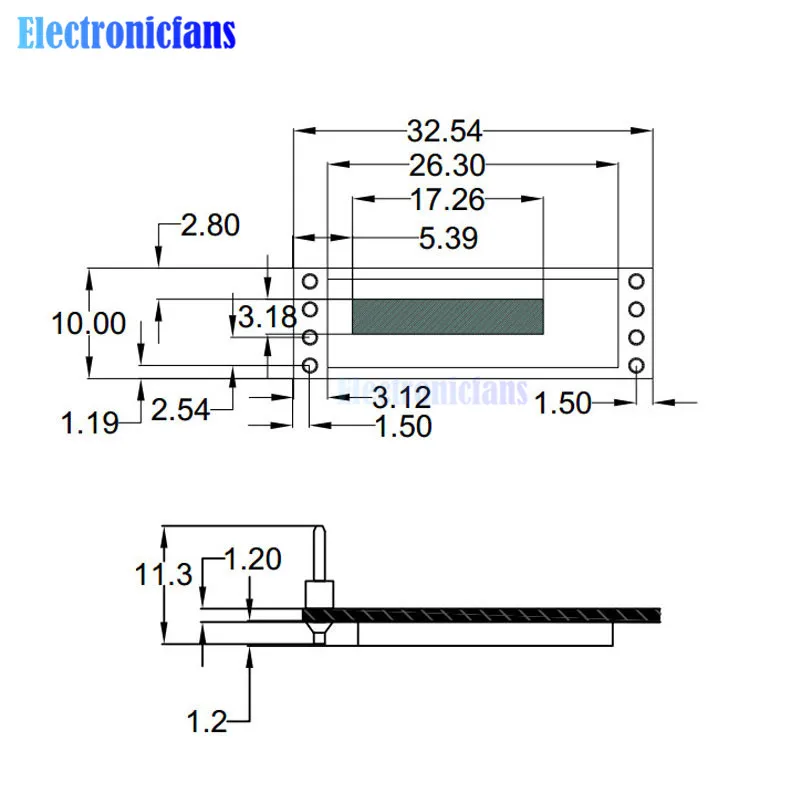 0,69 дюймов 96x16 OLED дисплей модуль белый дисплей 0,6" SSD1306 ЖК-экран Плата управления для Arduino 3-5,5 в IIC интерфейс