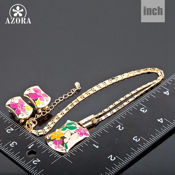 Разноцветные серьги клипсы и подвеска TG0002|jewelry sets|set jewelryjewelry necklace sets |