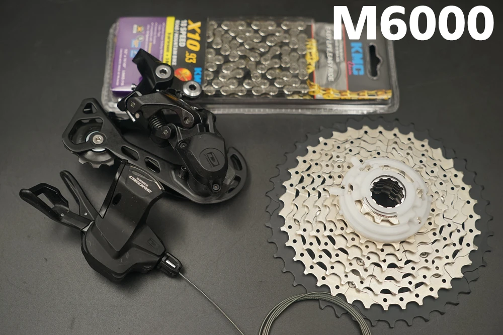 Shimano DEORE M6000/M610 10 скоростей переключения+ задний переключатель+ 42T 46T 50T болани кассета+ KMC X10 цепь 4 шт набор