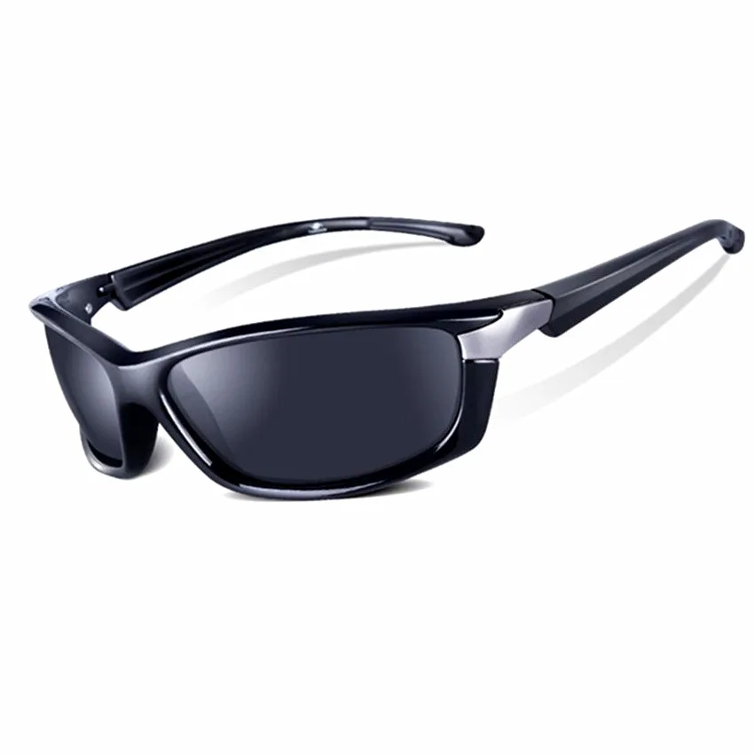 Черные поляризованные мужские солнцезащитные очки, элегантные спортивные очки для женщин, солнцезащитные очки для велоспорта, чехол для велосипедиста, очки для велоспорта