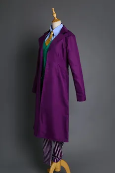 

2016 New Style Batman The Dark Knight Joker Costume Batman Joker Suit Outfits Hallowen Cosplay Movie Hero Costume Custom Made