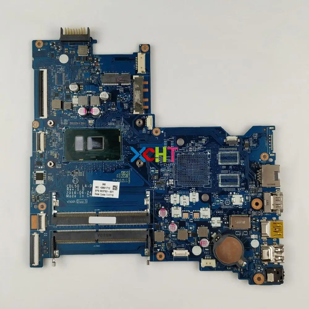 

for HP Notebook 15-ay Series 15T-AY100 903793-601 903793-501 w i5-7200U CPU BDL50 LA-D707P NoteBook PC Motherboard Mainboard