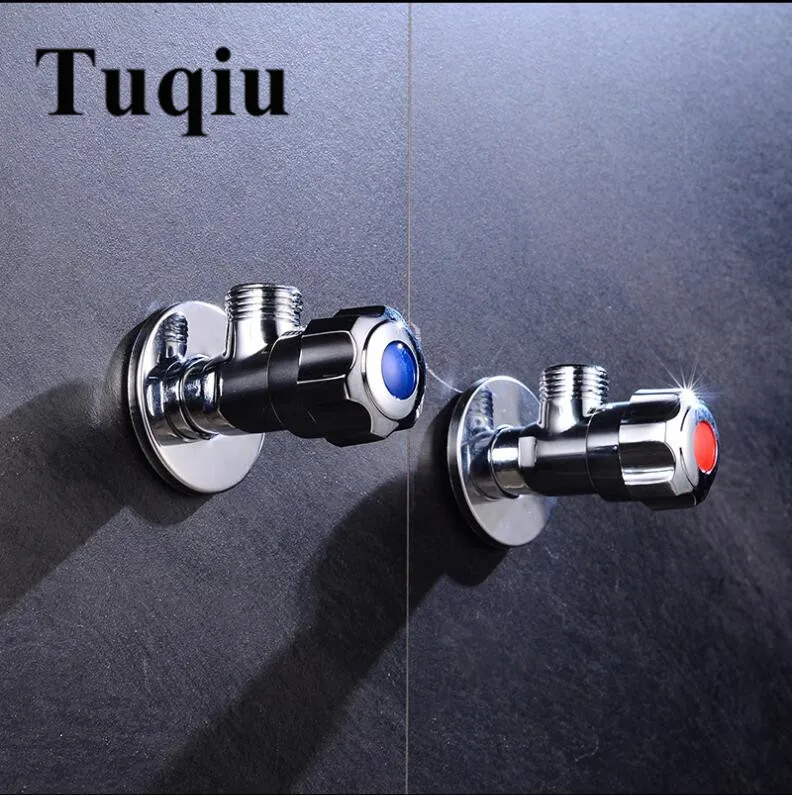 Faucet Replacement Parts 1/2" x 1/2" Chrome Brass Angle Stop Valve Shut