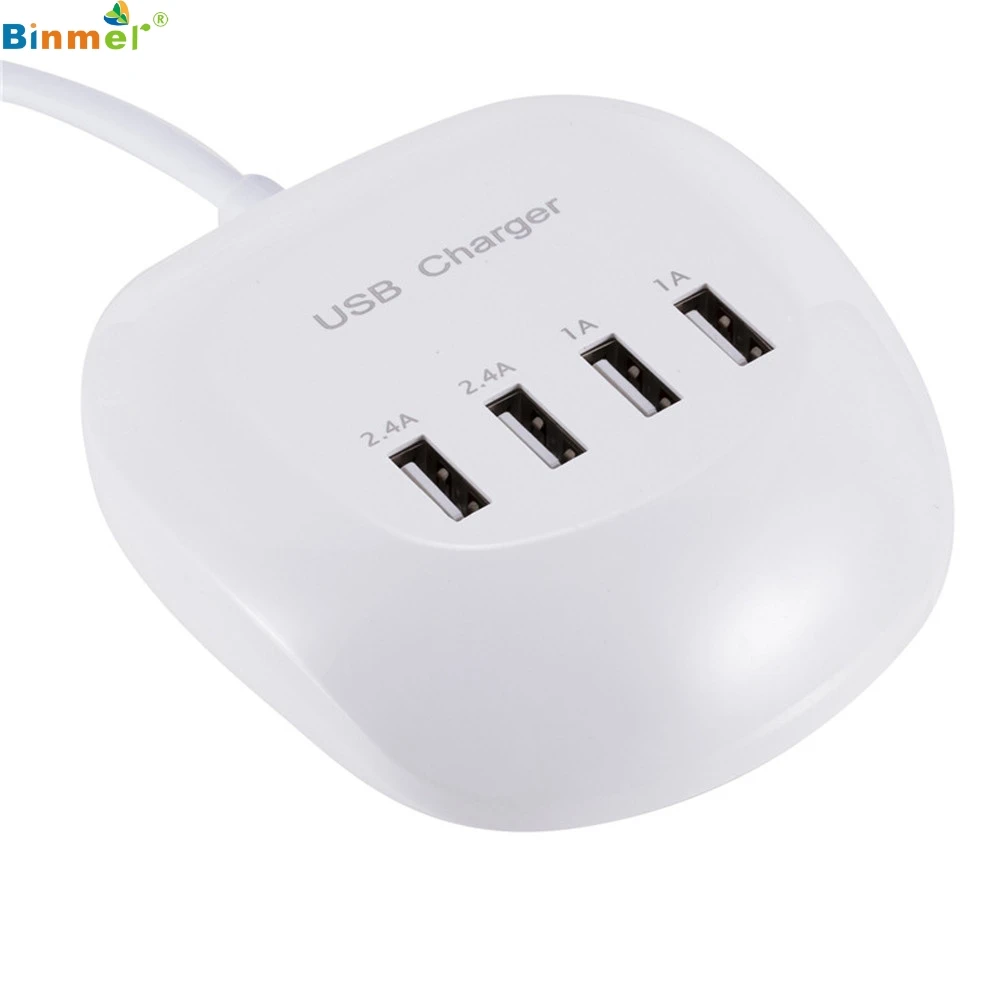 Binmer US | Стандарт ЕС 4 USB порта 3.4A 77 Вт настольное настенное зарядное устройство