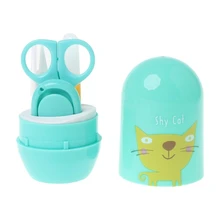 4 шт Детские комплекты для здравоохранения уход за детскими ногтями набор младенческой палец триммер для собак кусачки для ногтей мультфильм коробка животные Коробка для ребенка