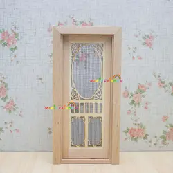 Кукольный домик миниатюры 1:12 мебель для комнаты Аксессуары деревянный экран двери ручной работы куклы Незаконченный