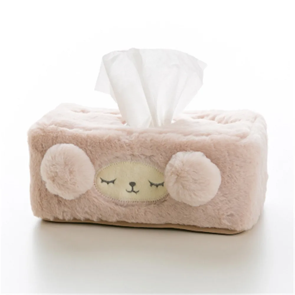 Милый японский стиль плюшевая коробка для ткани чехол для дома автомобильный держатель ткани рулон бумаги Диспенсер Для Хранения салфеток съемный чехол для салфеток - Цвет: 7