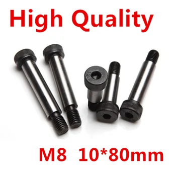 

5 Pieces M8 Threaded 10 x 80mm 12.9 Grade Alloy Steel Hexagon Socket Head Shoulder Screw Bolt