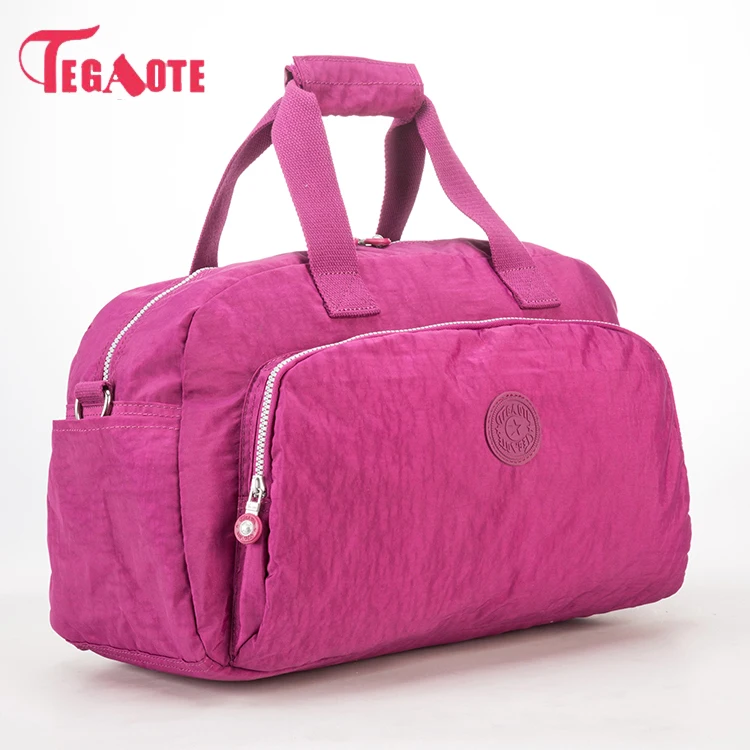 TEGAOTE Nylon Waterproof Women Travel Bags Large Capacity Canvas Bag