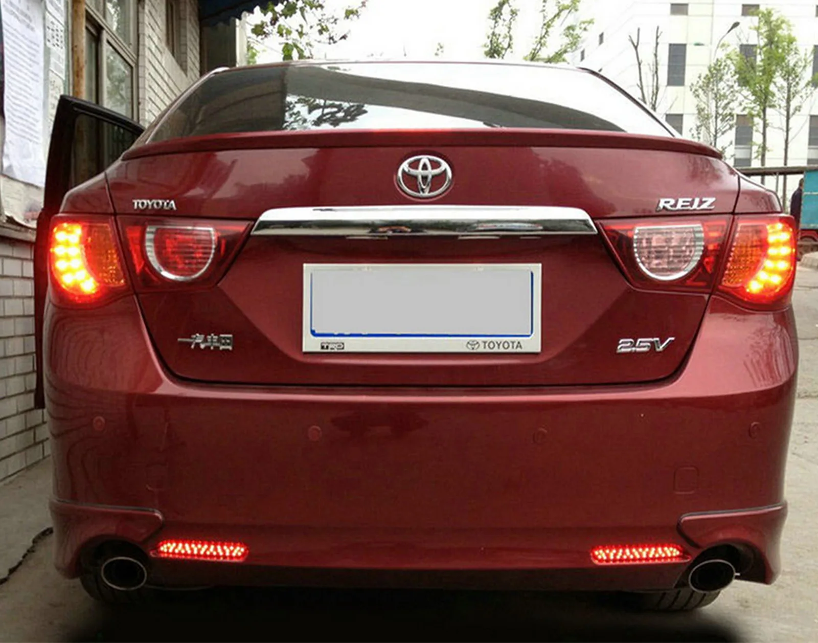 ANGRONG 2x красный светодиодный задний бампер отражатель стоп сигнал фонарь для Toyota
