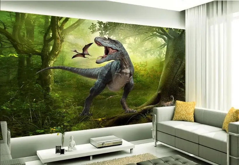 Frete grátis papel de parede personalizado 3d 2015 novo jogo de tv mural de  parede dinossauro 3 d decoração de casa - AliExpress