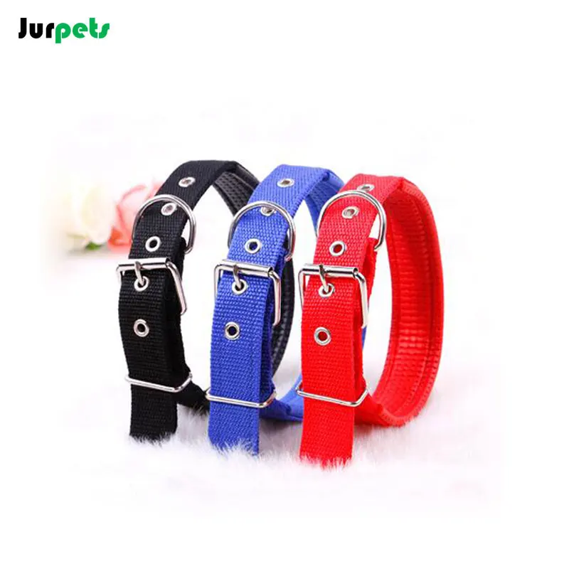 Durable Nylon Pet Dog Collar Soft Foam Lining Elastic Collars for Small