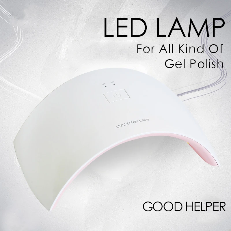 LED Gel Nail Dryer Machine White Light Profession UV Lamp Fit All Polish Art Tools 24W | Красота и здоровье