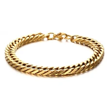 316L Нержавеющая сталь Мужской s браслет классический байкер велосипед тяжелый металл 8 мм звено цепи ювелирные браслеты для мужчин