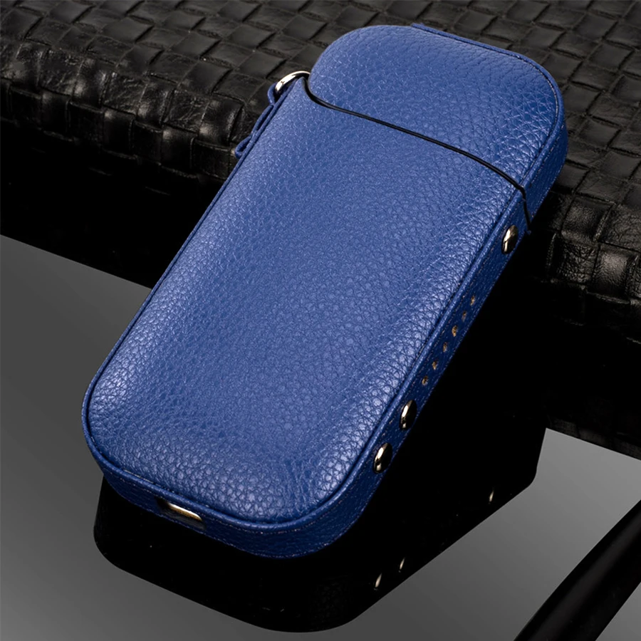 

Litchi Leather Case for IQOS 2.4 Plus Electronic Cigarette Ultra Thin Anti Scratch Protective Cover for Iqos 2.4 Plus with Strap