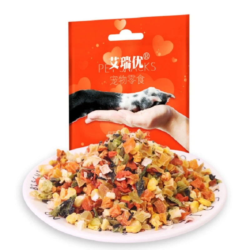dog food with dried vegetables