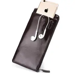 Premium Genuine Leather Phone Wallet Case with Card Pocket for Leather  MI MAX (Dark Brown)