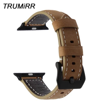 

Italian Genuine Leather Watchband for iWatch Apple Watch 38mm 42mm 40mm 44mm Series 5 4 3 2 1 Vintage Band Wrist Strap Bracelet