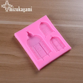 

1pcs UV Resin Jewelry Liquid Silicone Mold Bird Cage Resin Charms Molds For DIY Infant Cake Mold Making Jewelry