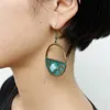 Pendientes de plata para mujer, joyería con estilo indio, colgante de aleación redondo grande, aretes geométricos bohemios vintage para mujer ► Foto 2/6