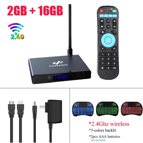 Smart Android tv Box Z1W 2 Гб 16 Гб Amlogic S905W четырехъядерный 2,4 ГГц WiFi 4K медиа-проигрыватель Google tv Box Android 8,1 PK X96 mini - Цвет: 2GB 16GB I8 Backlit