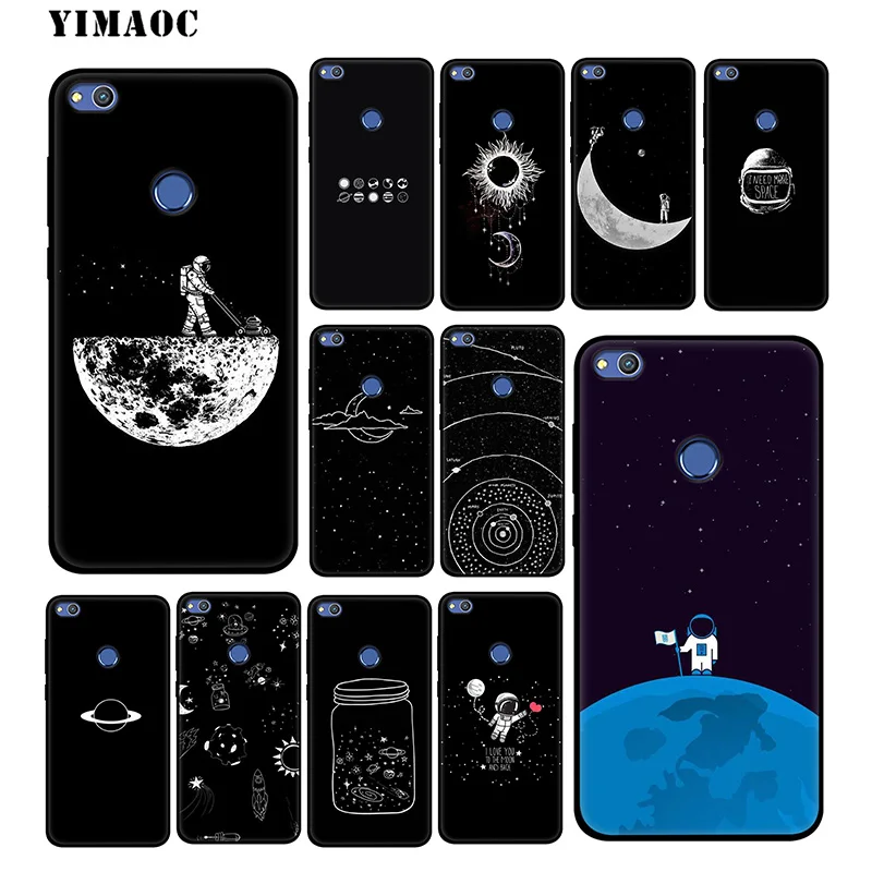 Yimaoc луны и звезд вырезать Симпатичный мягкий чехол для huawei Honor вид 20 10 8X8 8C 6A 7A 7X 7C