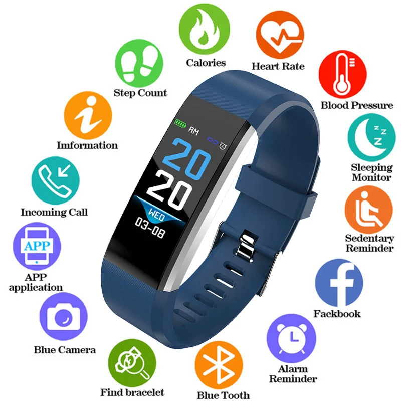 New Smart Watch Men Women Wristband Fitness Tracker Heart Rate Monitor Blood Pressure Smartwatch Sport Watch for ios android