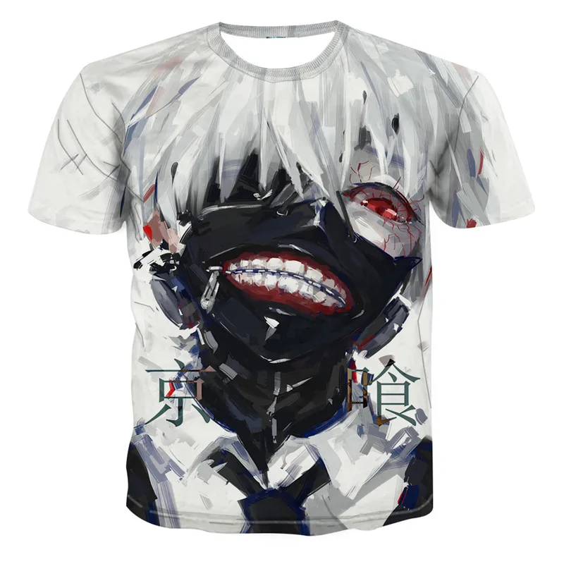 Tokyo Ghoul футболки и топы в стиле кэжуал футболка 3d аниме смешные мужские хип хоп 2019
