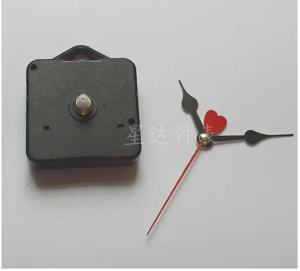 new 10 sets Red Heart Hands DIY Quartz Wall Clock Movement Repair Parts wall clock replacement part on sale