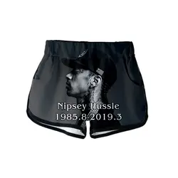2019 3D RIP. Nipsey Hussle принт женские летние повседневные сексуальные шорты 2019 повседневные женские летние Горячая Распродажа шорты плюс размер XXL