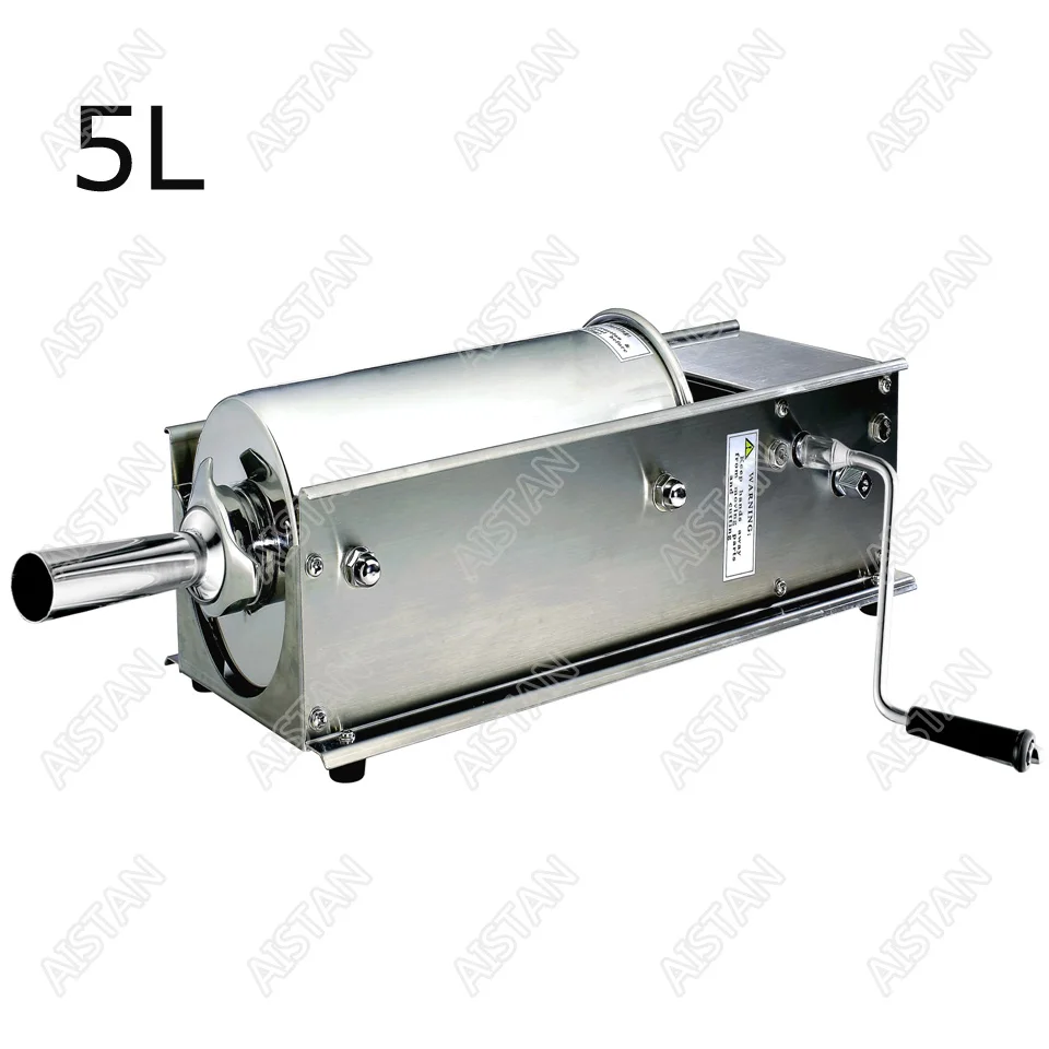 TV3L/5L/7L литра ручная машина для наполнителя колбасы для приготовления колбасы для кухонного комбайна из нержавеющей стали - Цвет: Horizontal 5L
