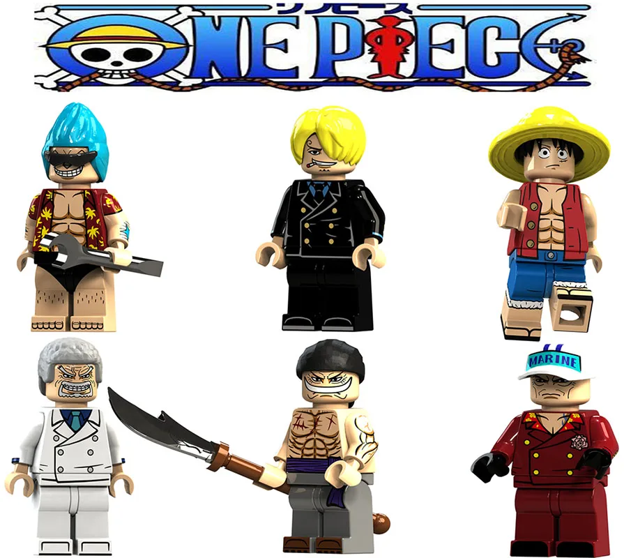 

ONE PIECE animation Figures blocks Luffy Sanji Franky Hero Garp Edward Newgate Dragon Ball building blocks kids gift legoing