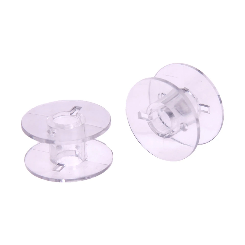 

50pcs Universal Plastic Bobbins Spool Transparent Clear Empty Bobbins Knitting Machine Accessories Sewing Accessories