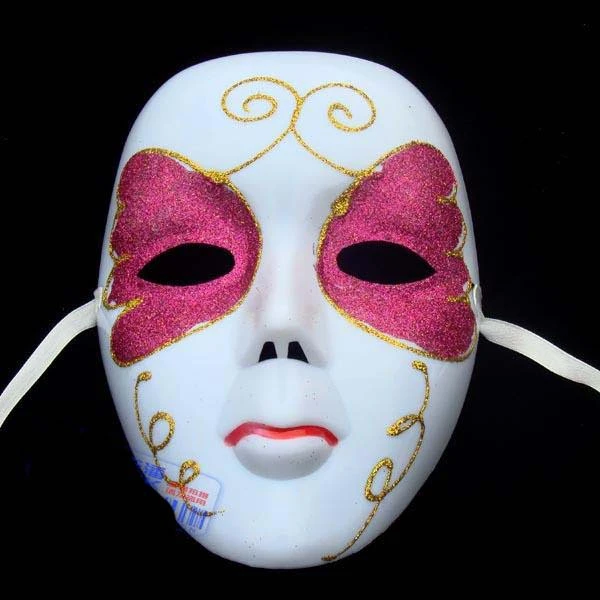 White Hand painted Mask Creative fashion White Mask Painting