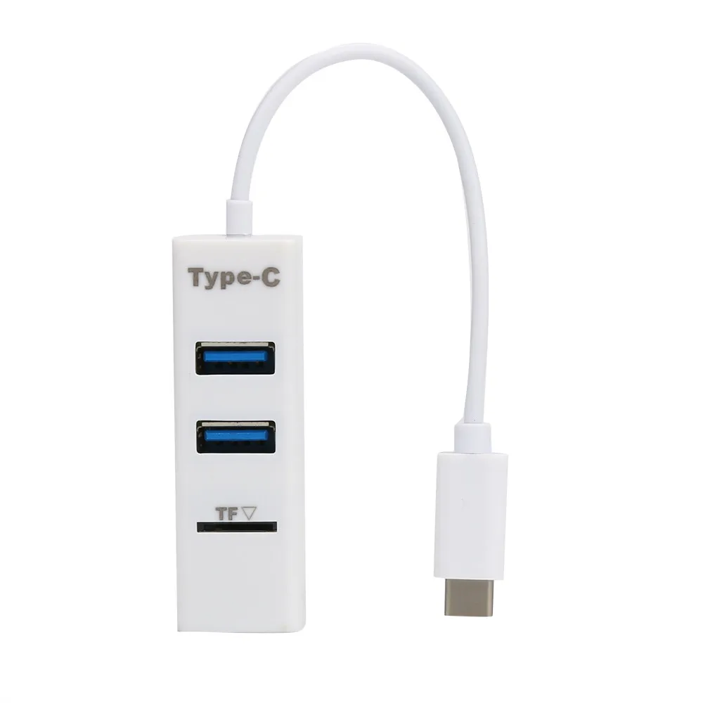 Type-C USB 3.1 To USB2.0 2 in 1 HUB Card Reader Port Adapter For Macbook Tablet Support read/write TF memeory card 31# | Компьютеры и